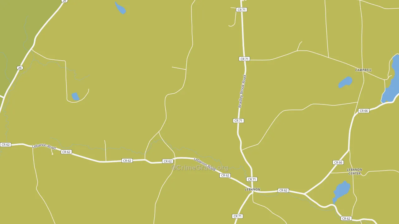 Lebanon, NY Map of Vandalism Rates