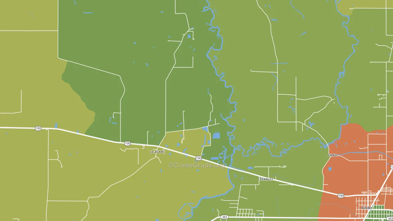 Leblanc, LA Map of Vandalism Rates