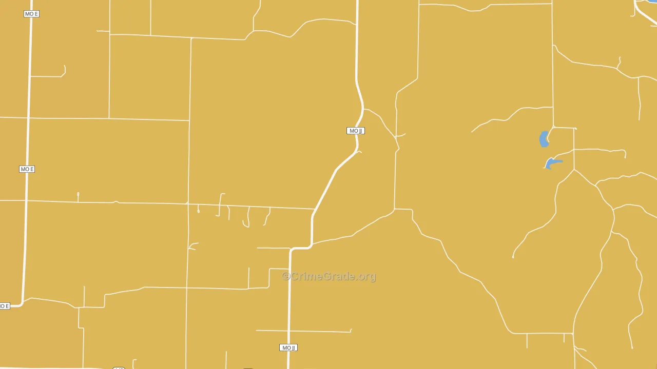 Lebo, MO Map of Vandalism Rates