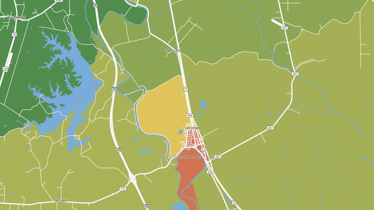 Lecompte, LA Map of Vandalism Rates