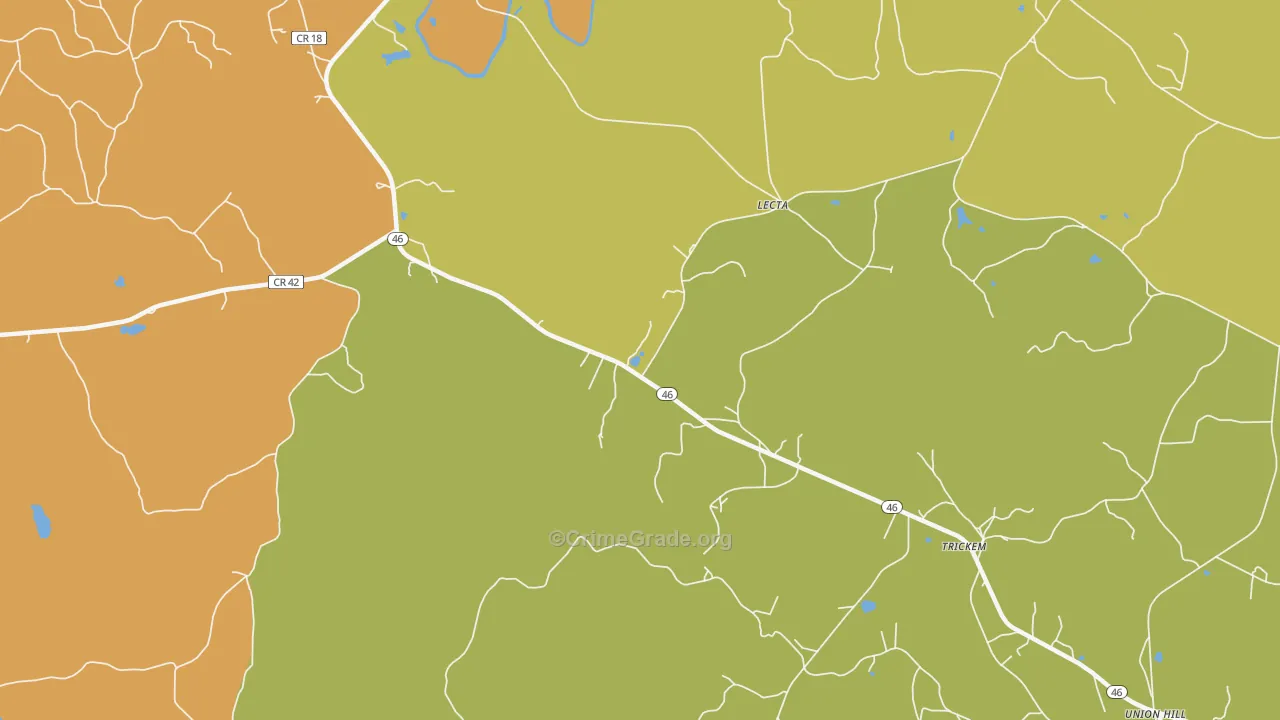 Lecta, AL Map of Vandalism Rates