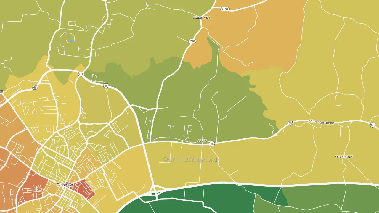Lecta, KY Map of Vandalism Rates