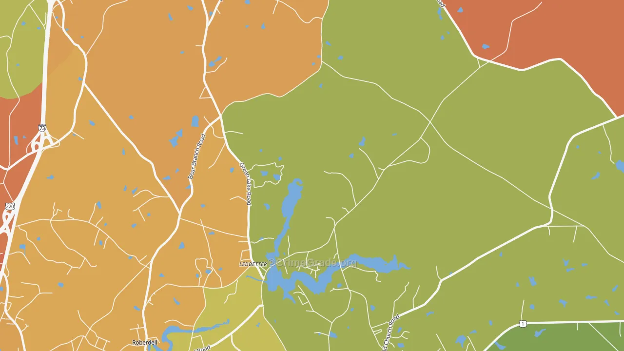 Ledbetter, NC Map of Vandalism Rates