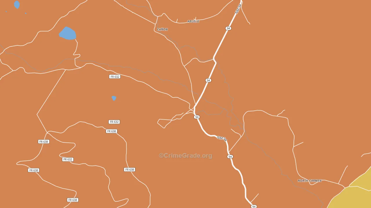 Ledoux, NM Map of Vandalism Rates