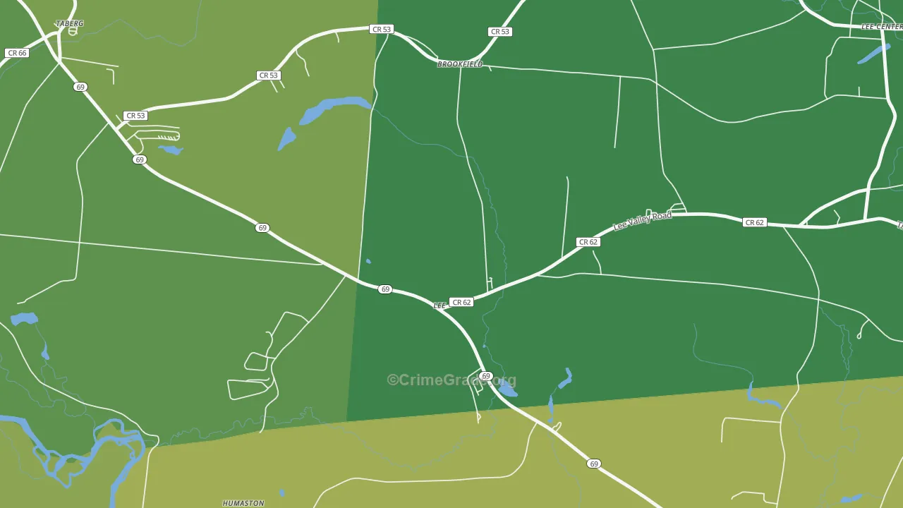 Lee, NY Map of Vandalism Rates