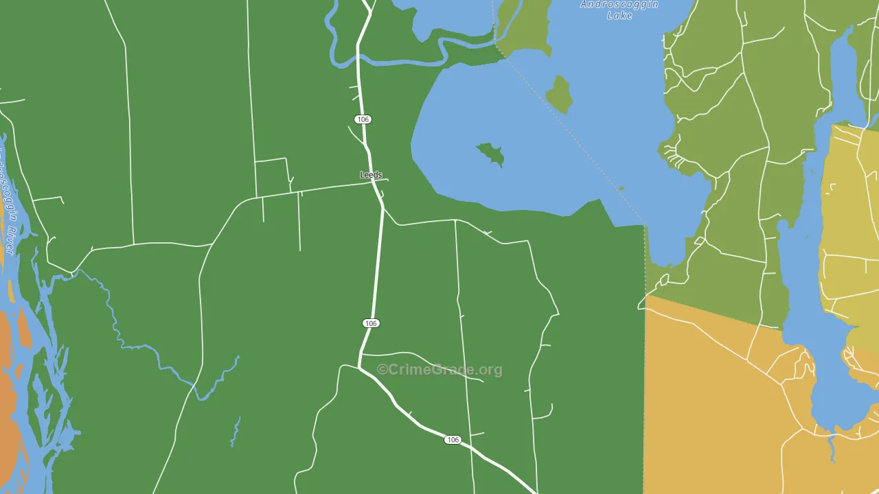 Leeds Junction, ME Map of Vandalism Rates