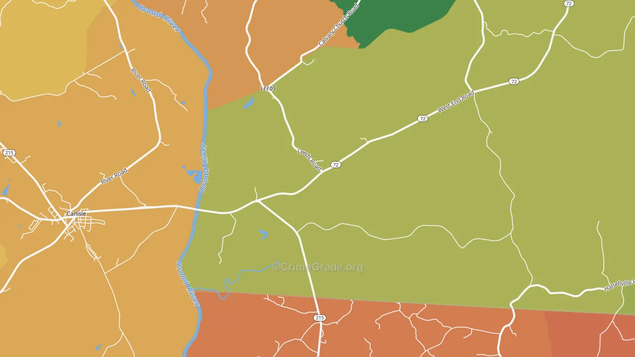 Leeds, SC Map of Vandalism Rates