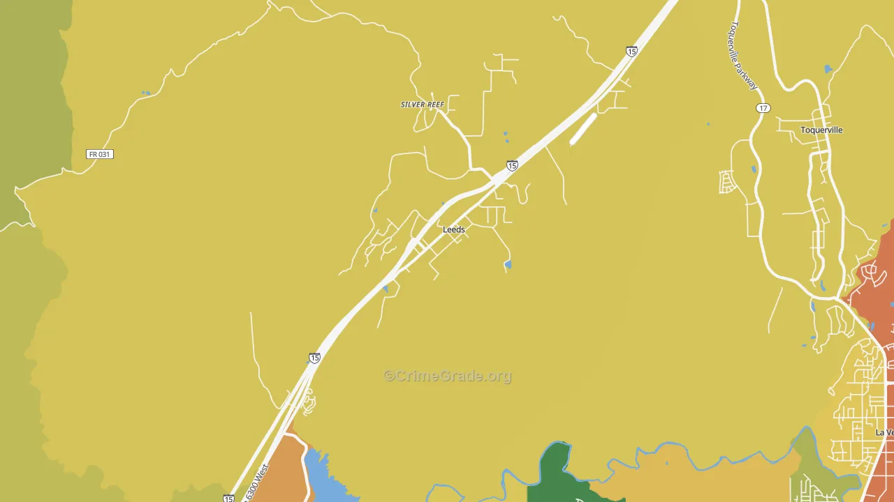 Leeds, UT Map of Vandalism Rates