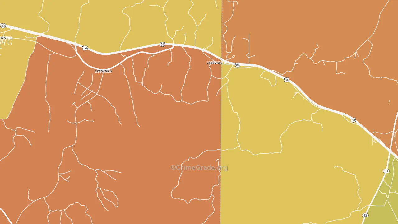 Leesdale, MS Map of Vandalism Rates