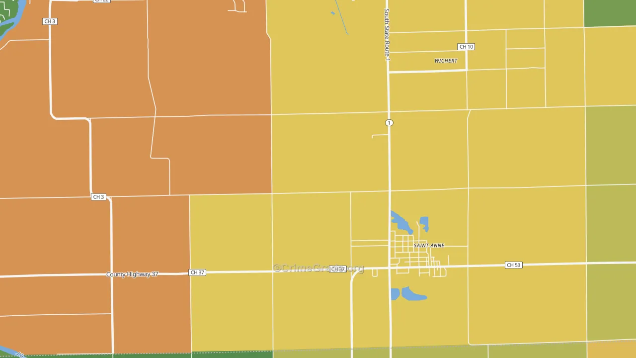 Leesville, IL Map of Vandalism Rates