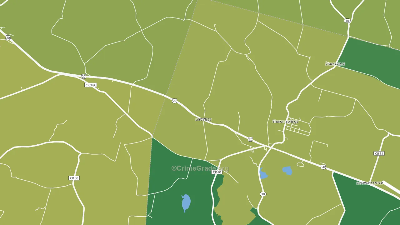 Leesville, NY Map of Vandalism Rates