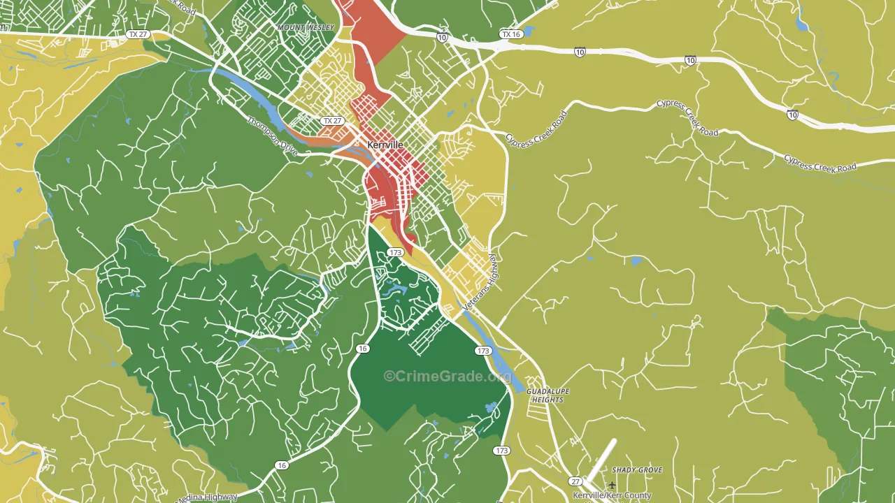 Legion, TX Map of Vandalism Rates