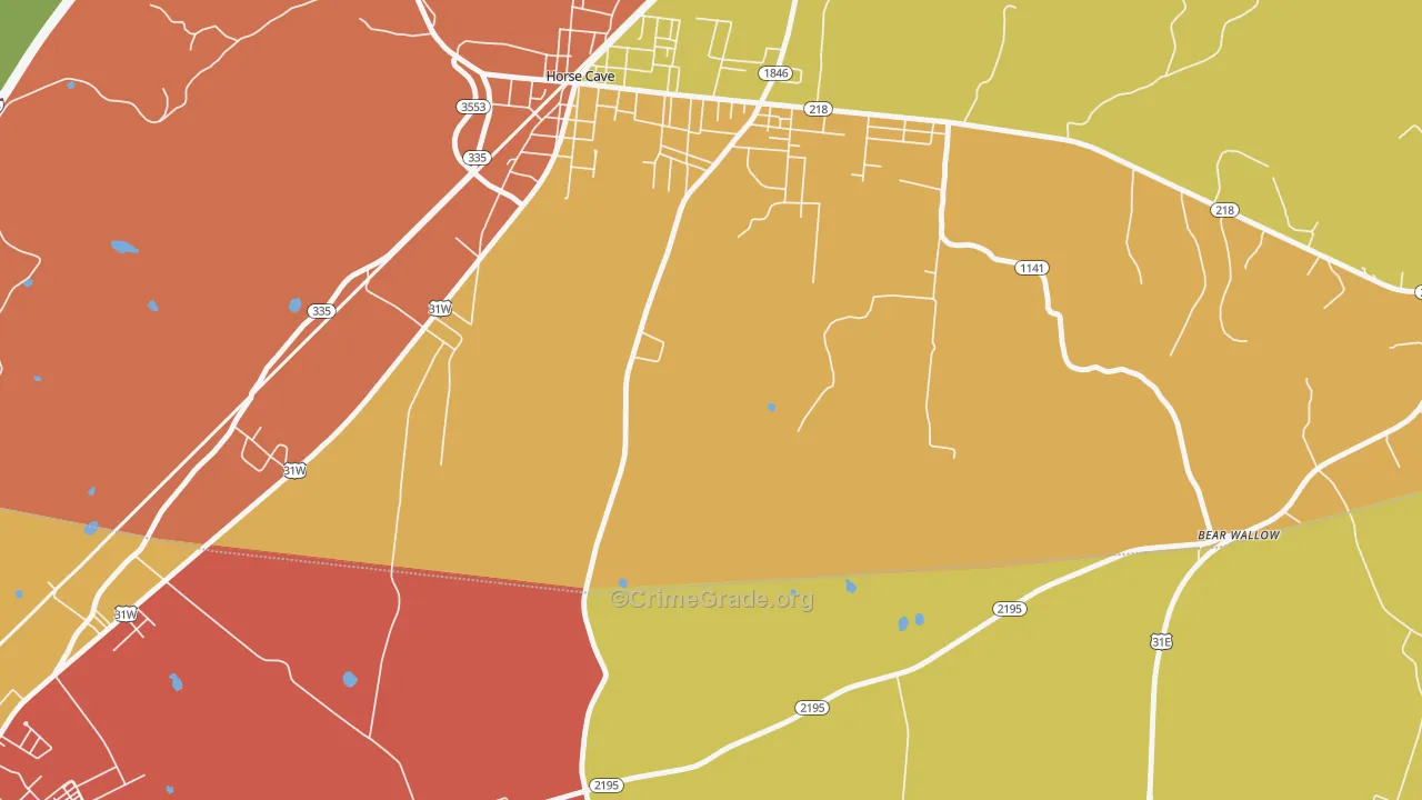 LeGrande, KY Map of Vandalism Rates