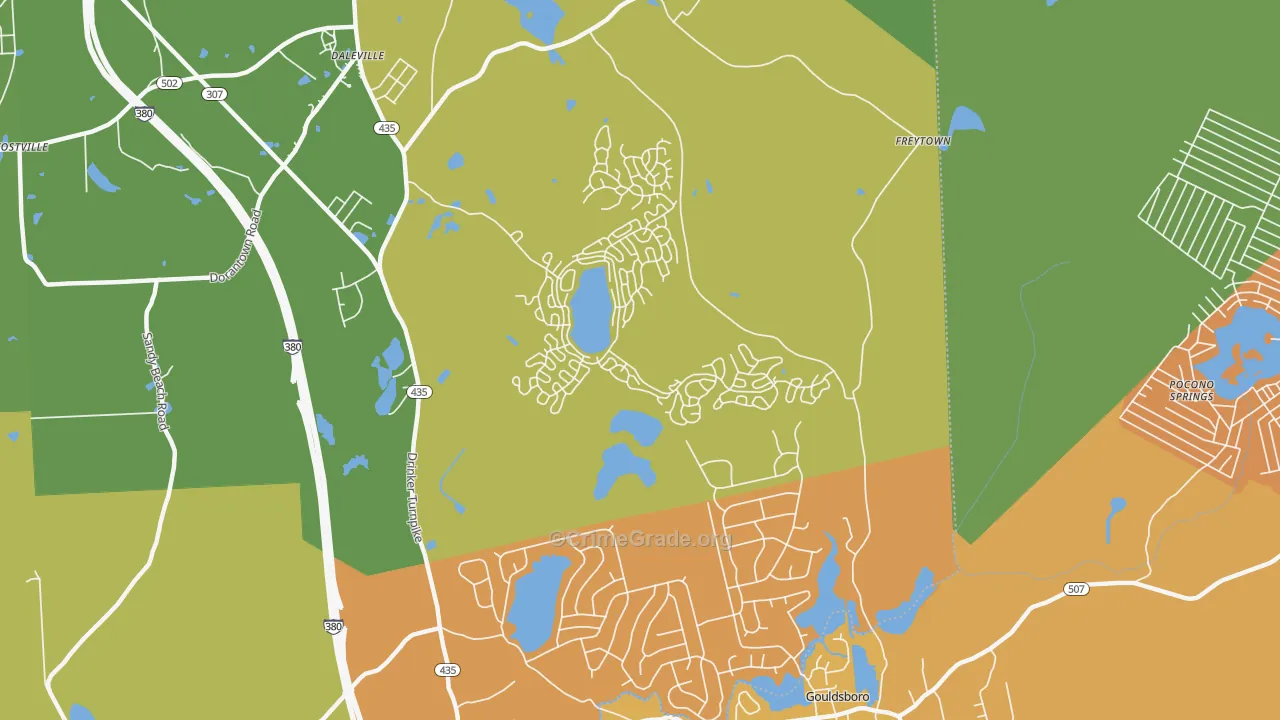 Lehigh, PA Map of Vandalism Rates