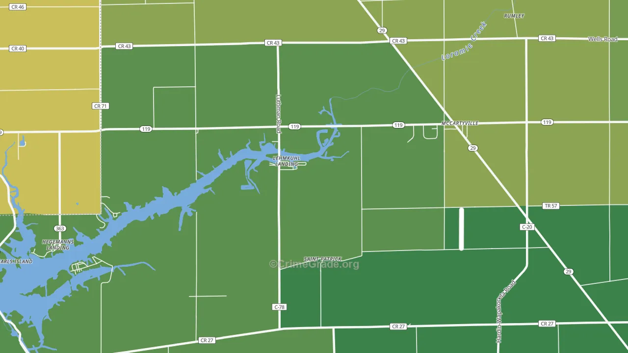Lehmkuhl Landing, OH Map of Vandalism Rates
