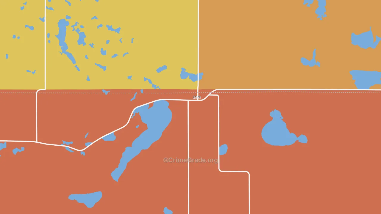 Lehr, ND Map of Vandalism Rates