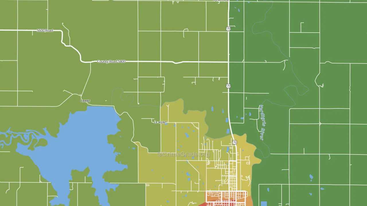 Lehunt, KS Map of Vandalism Rates