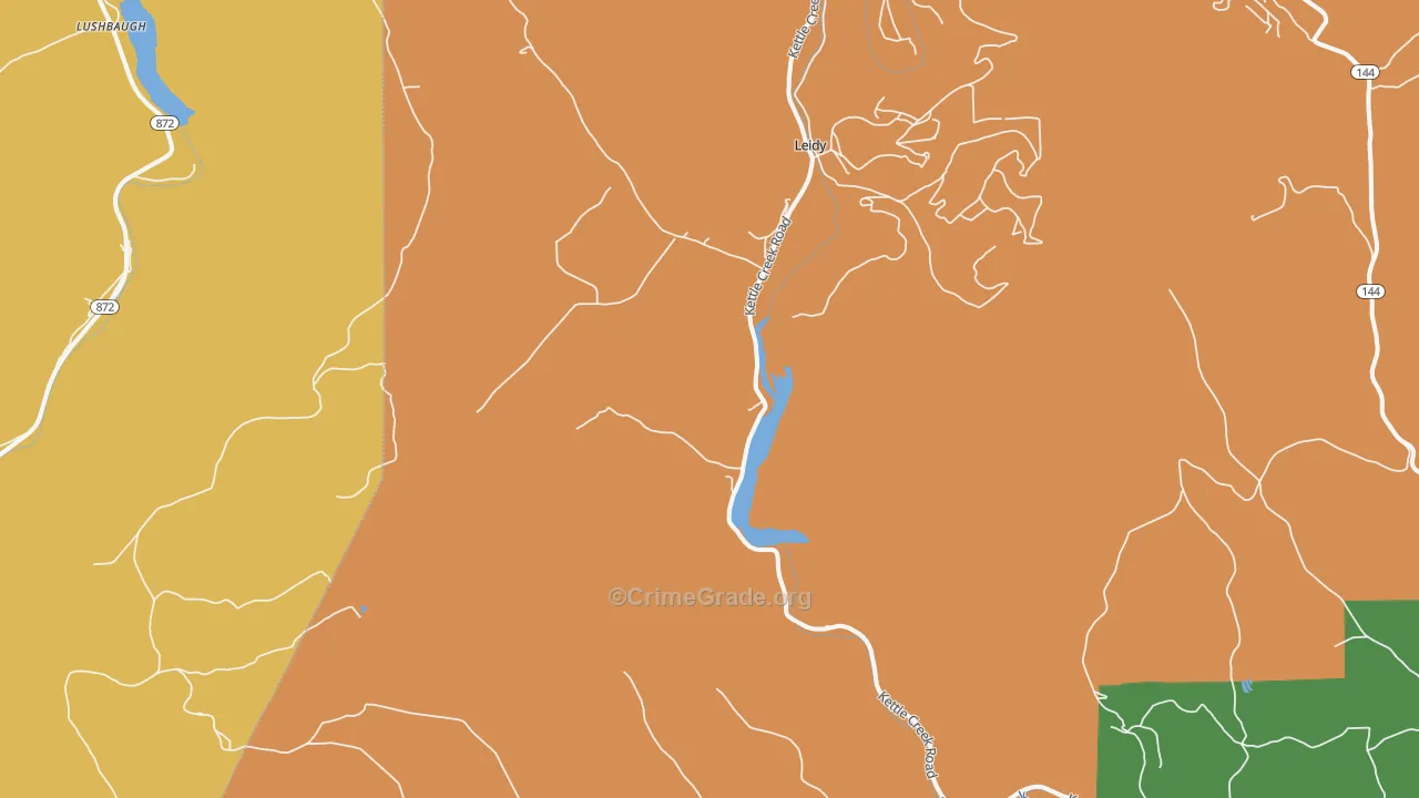 Leidy, PA Map of Vandalism Rates