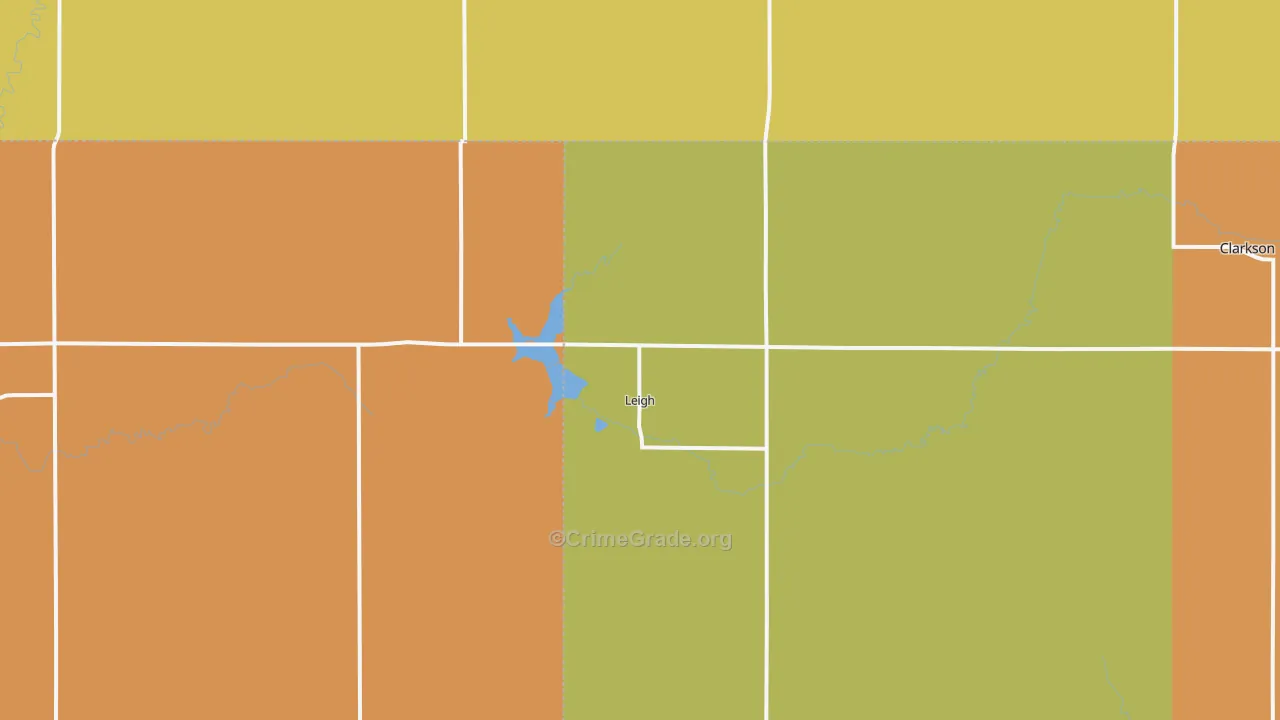 Leigh, NE Map of Vandalism Rates