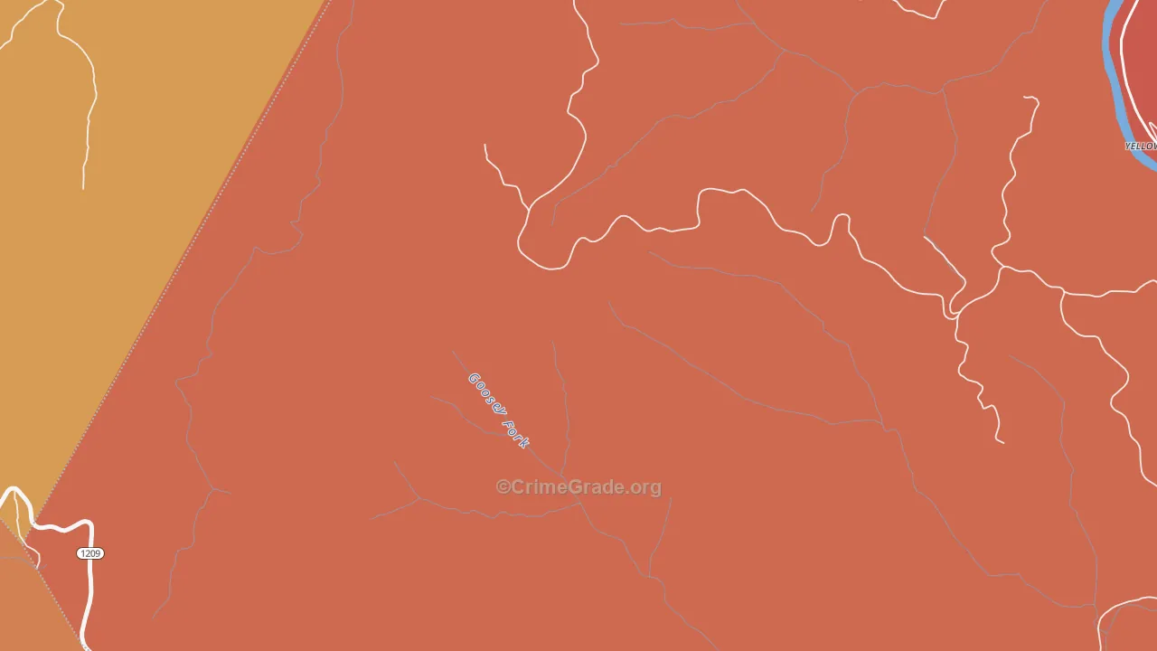 Leighton, KY Map of Vandalism Rates