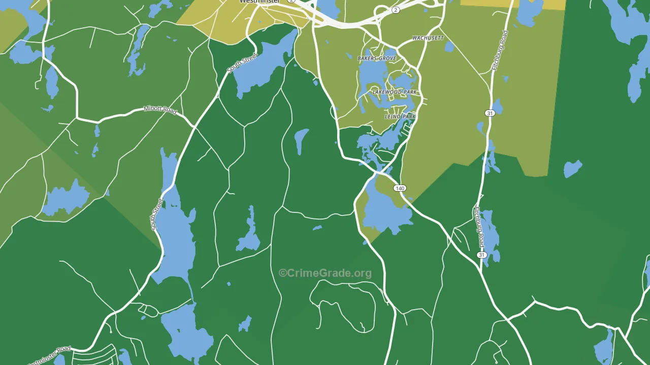 Leino Park, MA Map of Vandalism Rates