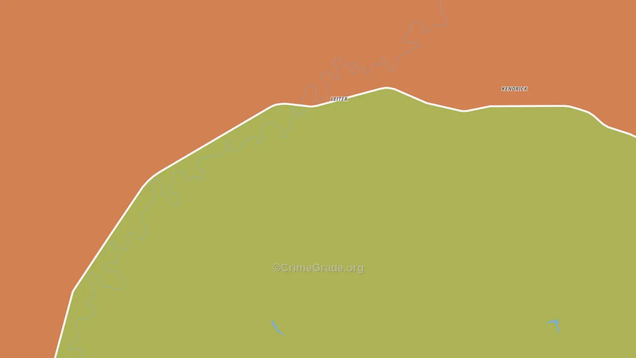 Leiter, WY Map of Vandalism Rates