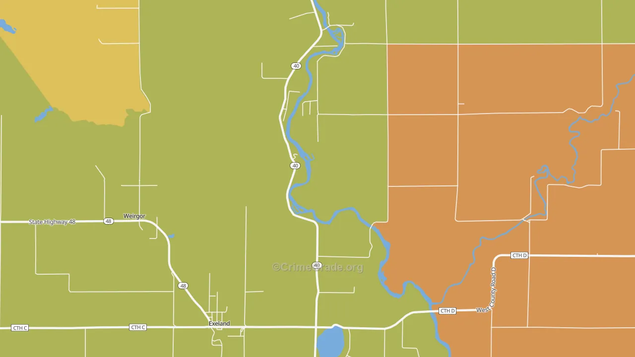 Lemington, WI Map of Vandalism Rates
