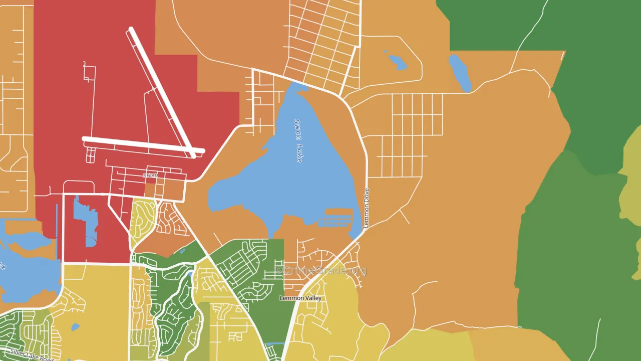 Lemmon Valley, NV Map of Vandalism Rates
