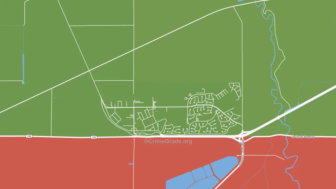 Lemoore Station, CA Map of Vandalism Rates