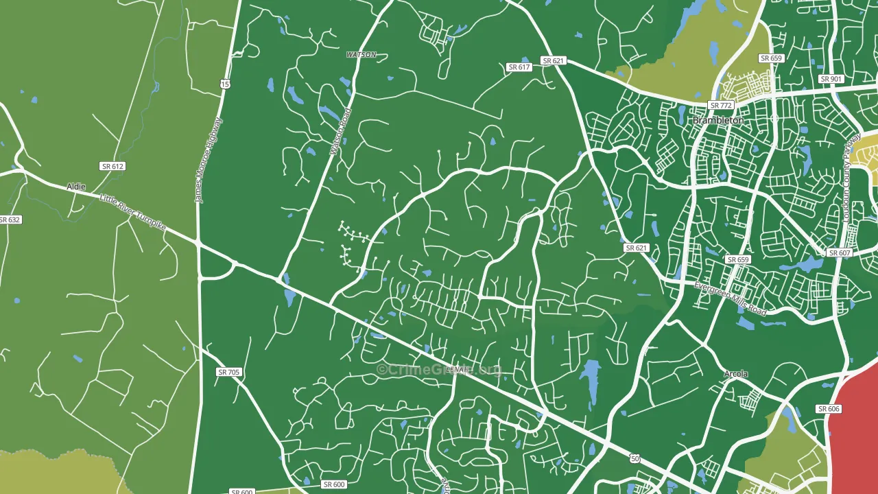 Lenah, VA Map of Vandalism Rates