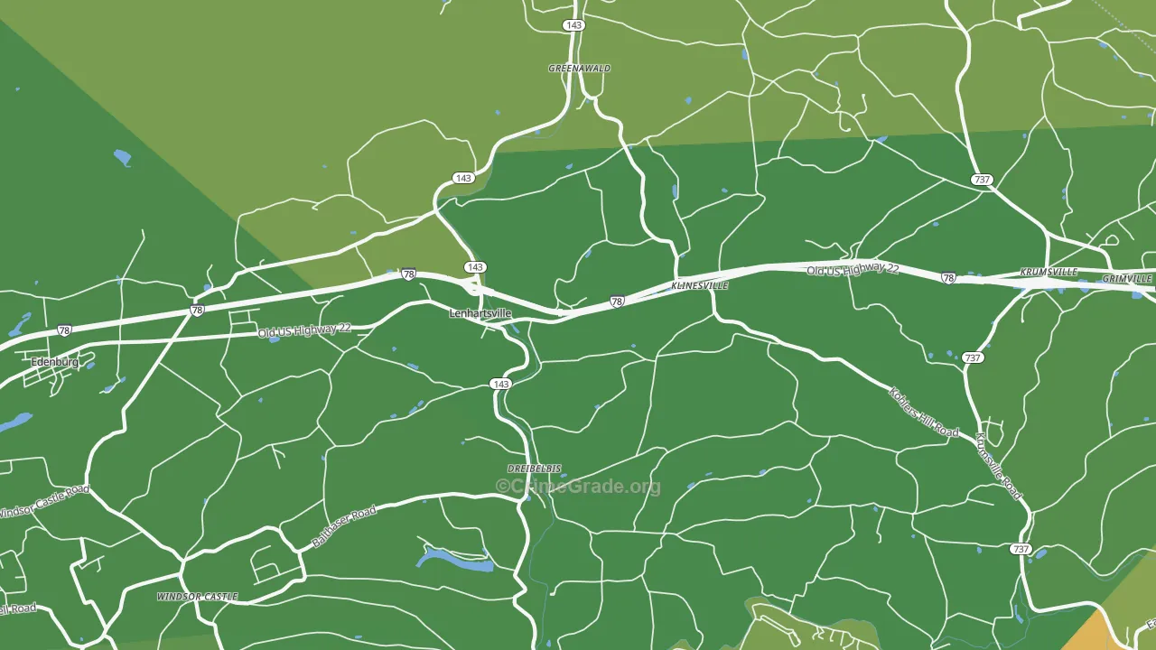 Lenhartsville, PA Map of Vandalism Rates