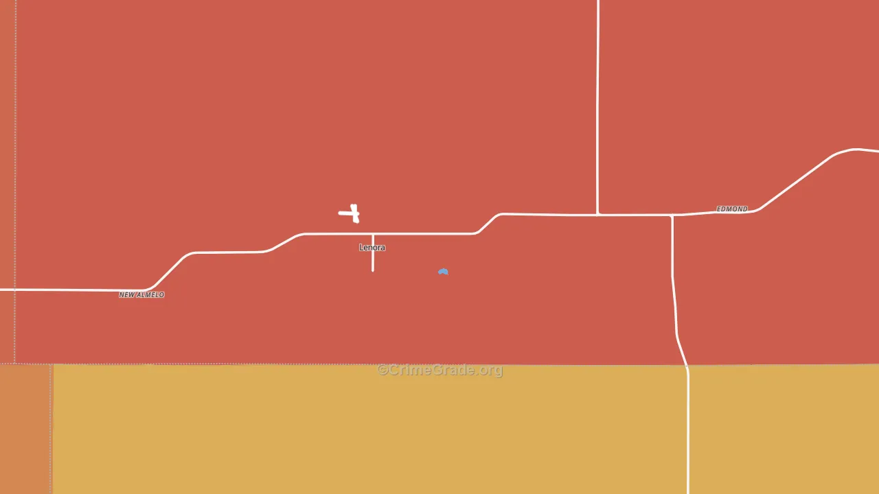 Lenora, KS Map of Vandalism Rates
