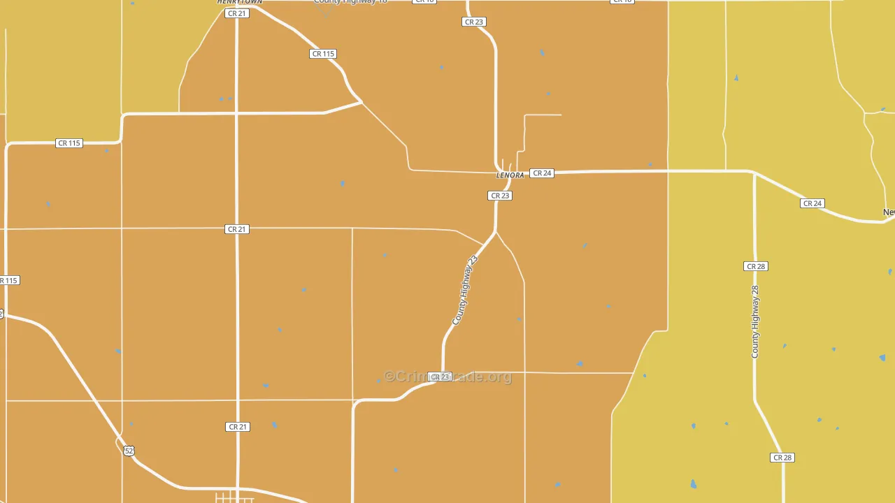 Lenora, MN Map of Vandalism Rates