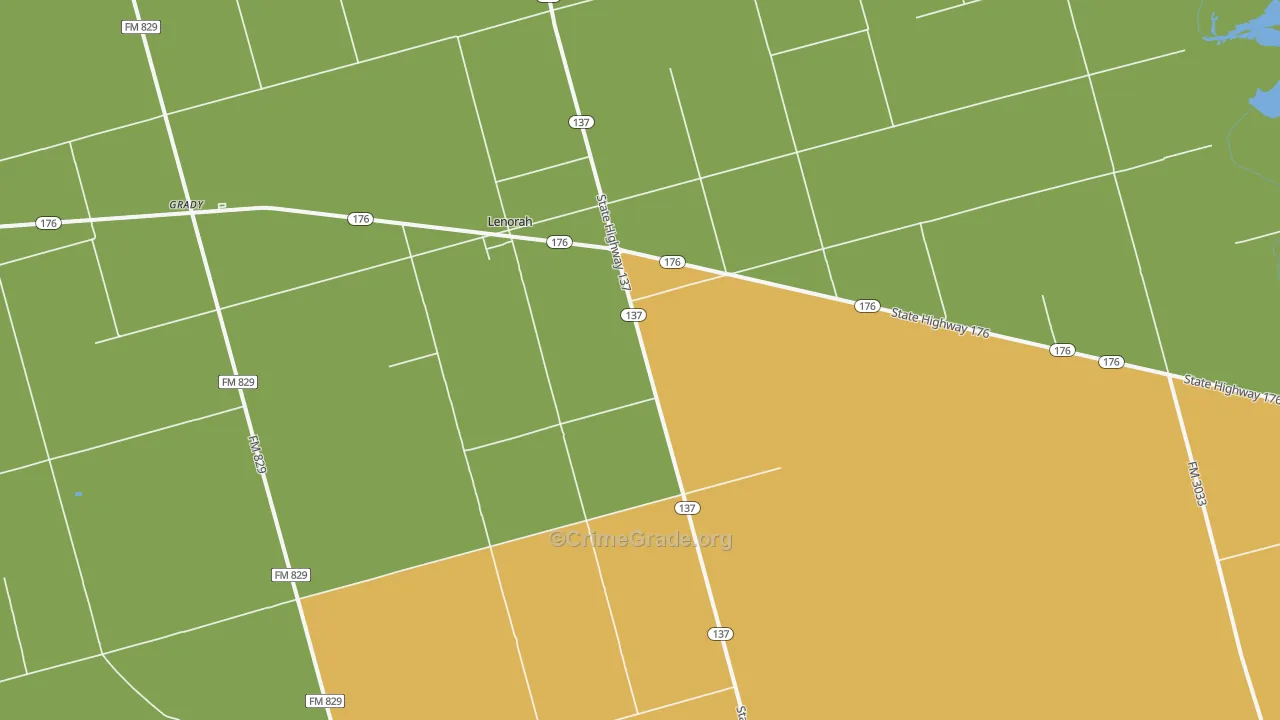 Lenorah, TX Map of Vandalism Rates