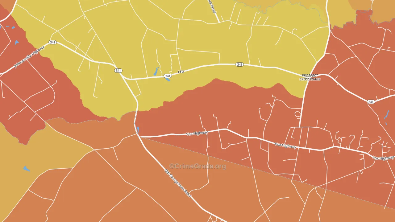 Leo, SC Map of Vandalism Rates