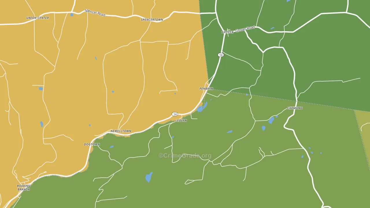 Leolyn, PA Map of Vandalism Rates