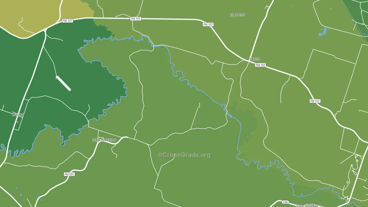 Leon Junction, TX Map of Vandalism Rates