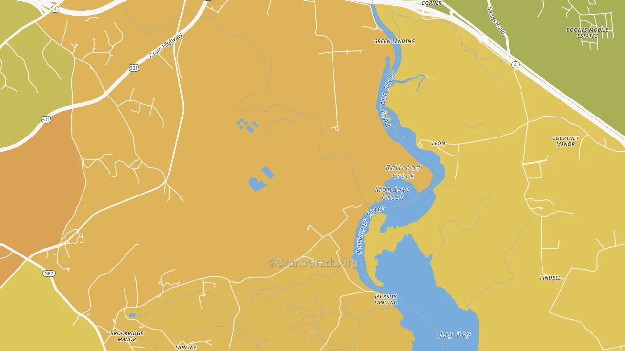 Leon, MD Map of Vandalism Rates