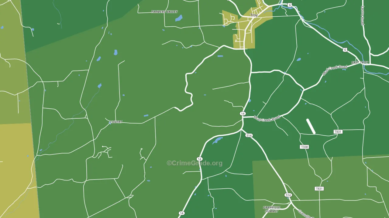 Leona, PA Map of Vandalism Rates