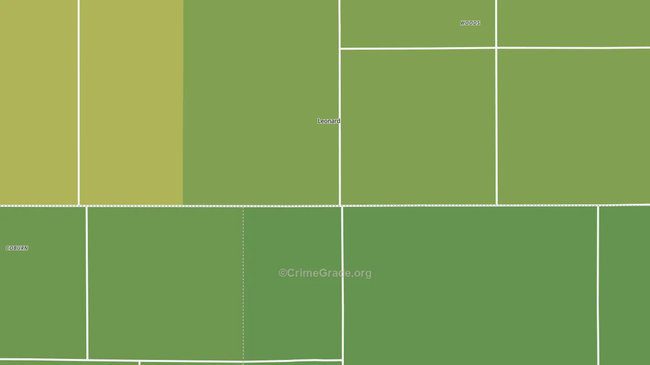 Leonard, ND Map of Vandalism Rates