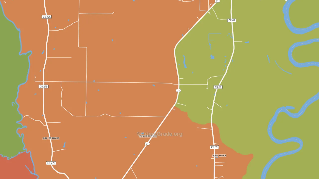 Leonards, FL Map of Vandalism Rates