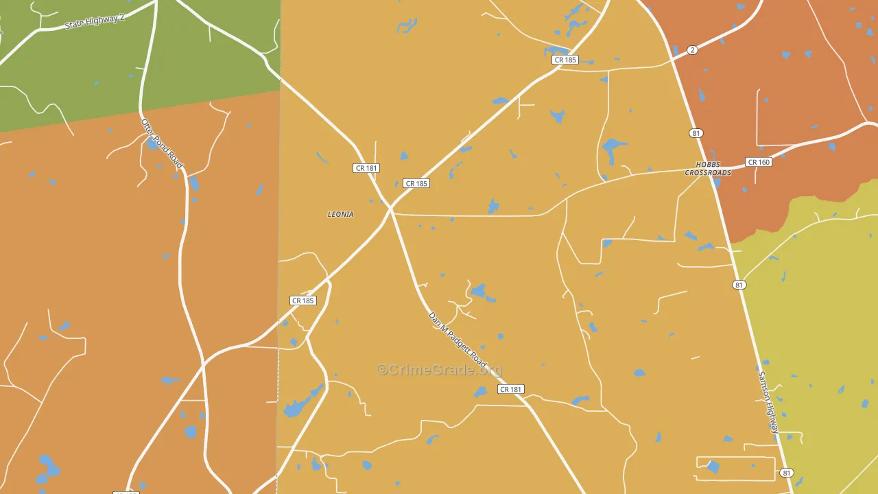 Leonia, FL Map of Vandalism Rates