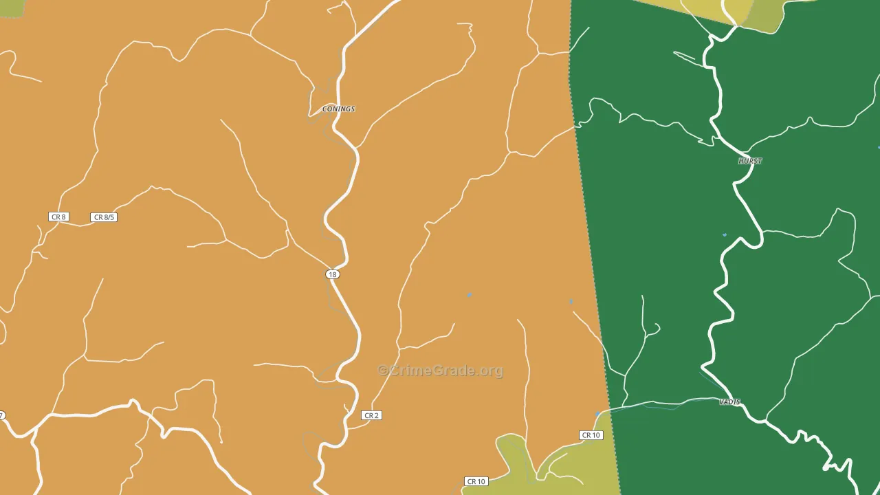 Leopold, WV Map of Vandalism Rates