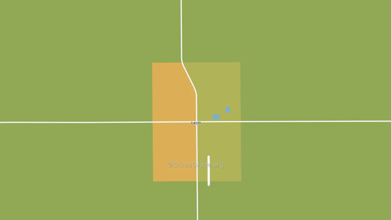 Leoti, KS Map of Vandalism Rates