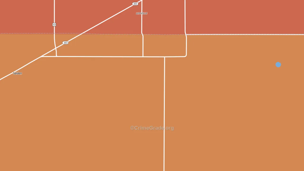 Leoville, KS Map of Vandalism Rates