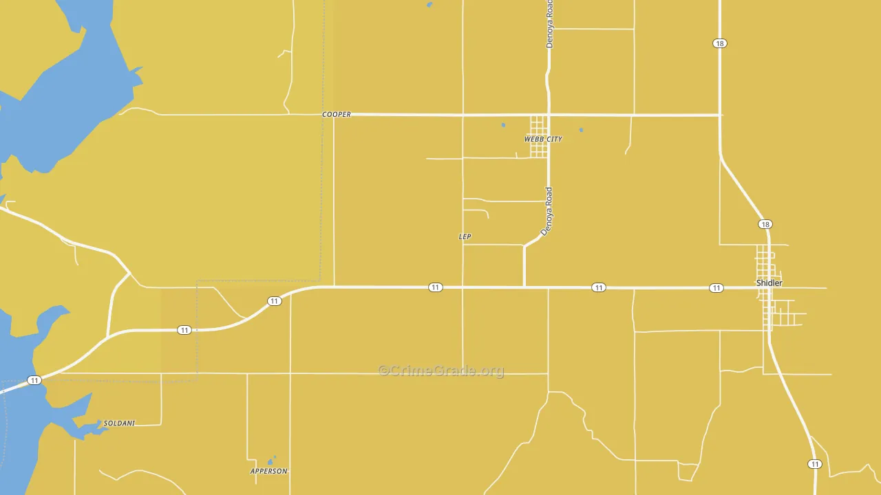 Lep, OK Map of Vandalism Rates