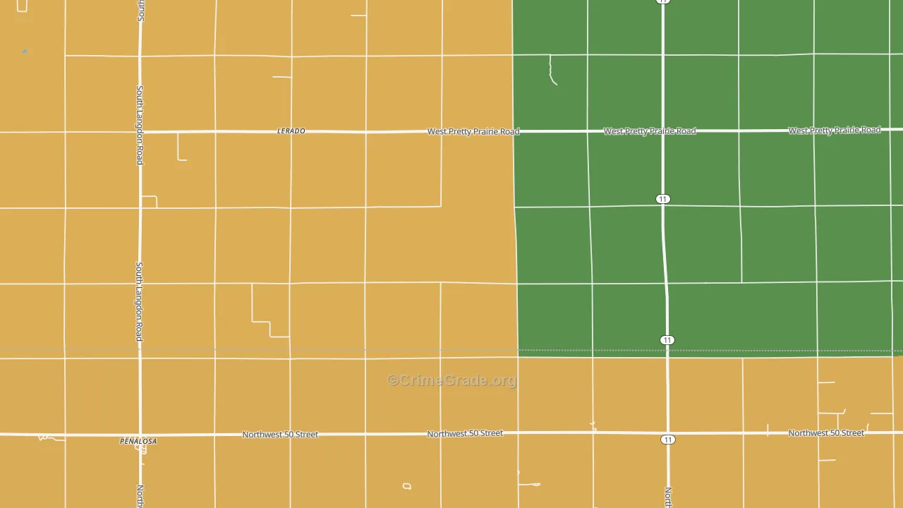 Lerado, KS Map of Vandalism Rates