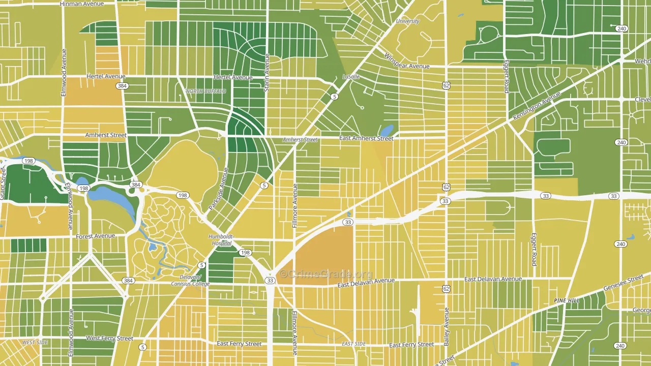 Leroy, Buffalo, NY Map of Vandalism Rates