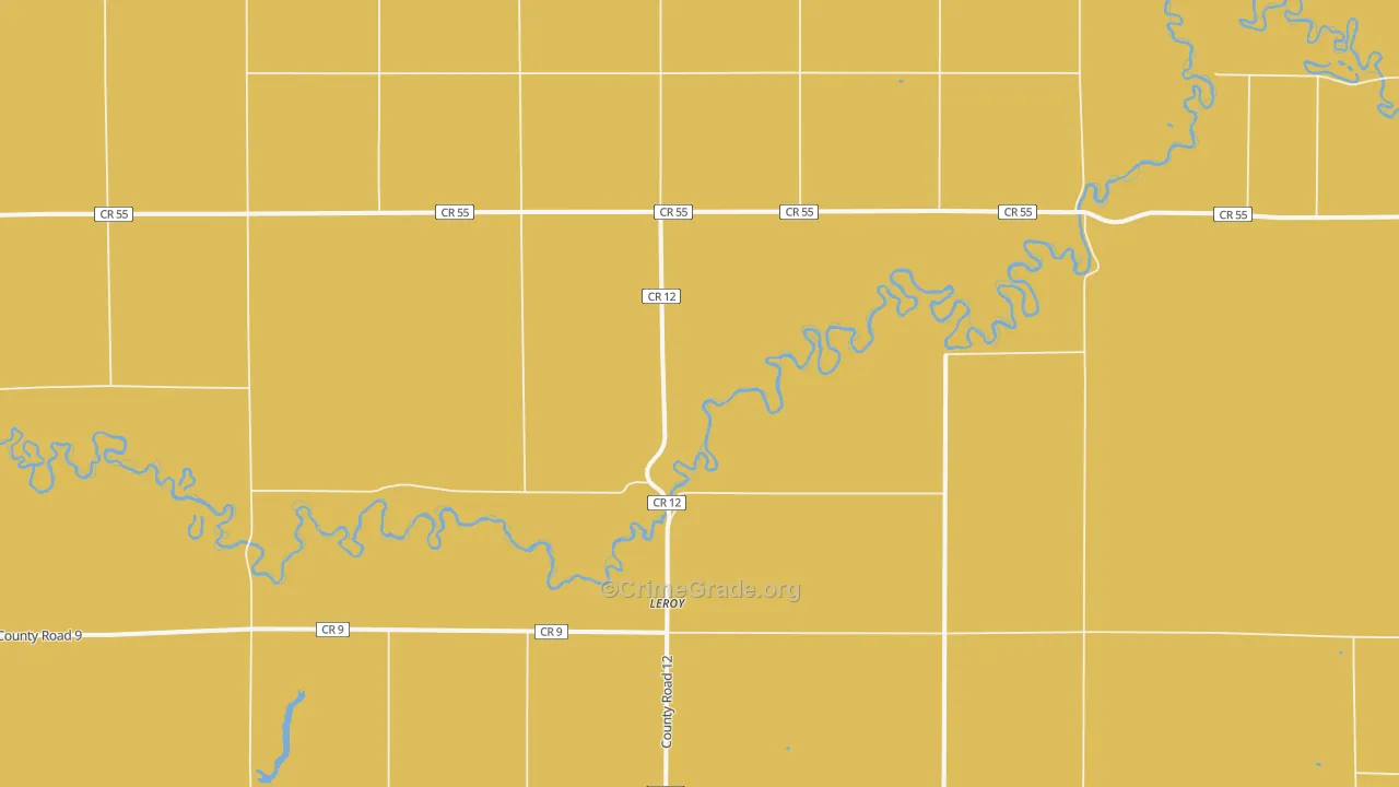 Leroy, ND Map of Vandalism Rates