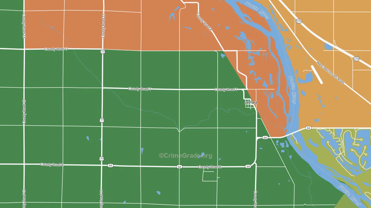 Leshara, NE Map of Vandalism Rates
